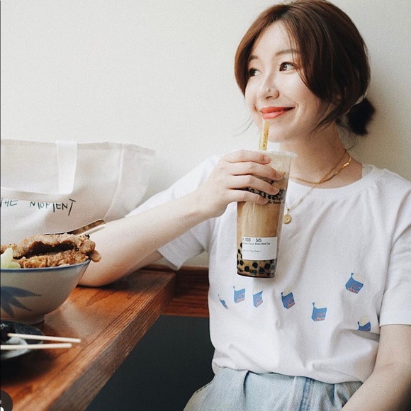 Cute Design Oversize Look T Shirt Blue - Picture 2 of 5